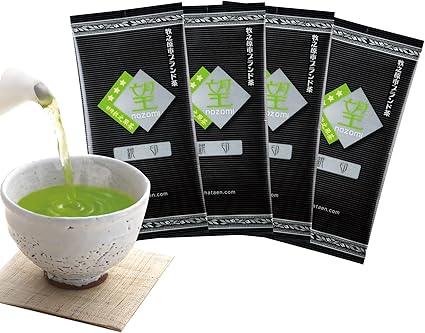 Shizuoka Deep Steamed Tea Earth Poem Shizuoka Makinohara Brand Tea &quot;Nozomu&quot; Silver Seal 100g × 4 Bags Set Cold Brewable Coated Tea Covering Deep Mushi Tea Japan Tea Kabusecha Makinohara Tea Deep Steamed Sencha