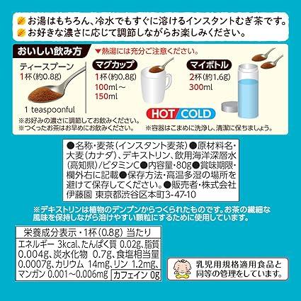 Itoen Smooth Melting Health Mineral Mugicha 80g Powder Bag Type with Zipper - NihonMura