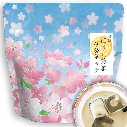 【Isecha】Kita Seicha Hojicha Latte Powder [Just dissolve it in milk to make a hojicha latte] 100g Hoji Latte Cute Package Spring/Summer/Autumn/Winter Petit Gift (Spring Cherry Blossom) - NihonMura