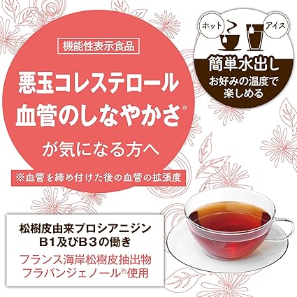 NIHON YAKKEN Furabancha Green Tea Blend (Food with Functional Claims/Tea Bag / 2.45g×18 Bags×2 Pieces) Helps lower bad cholesterol (Procyanidins / Domestic Green Tea Used)