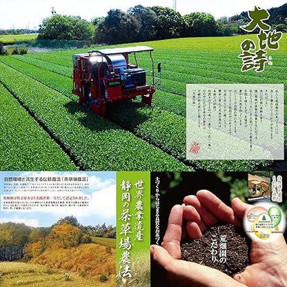 Shizuoka Deep Steamed Tea Earth Poetry Shizuoka Makinohara Brand Tea &quot;Nozomu&quot; Silver Seal Covered Tea Cover Deep Mushi Tea Japan Tea Kabuse Tea Makinohara Tea Deep Steamed Sencha Wangginin 100g