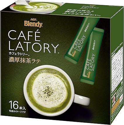 AGF Blendy Cafe Latry Stick Rich Matcha Latte 16 Bottles [ Powder Matcha ] - NihonMura