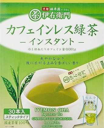 Uji Dew Iemon Decaffeinated Instant Green Tea Stick 30P ×2 Boxes Decaffeinated Non-Caffeine Powder - NihonMura