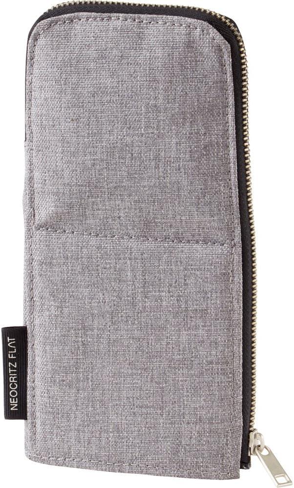 KOKUYO Neo Critz Flat Biz Pencil Case, grays - NihonMura