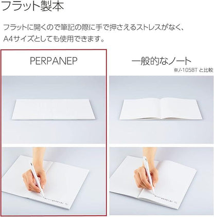 Kokuyo PERPANEP A5 Notebook, Smooth 0.2 inch (6 mm) Steno-Ruled, PER-MS106CBM - NihonMura