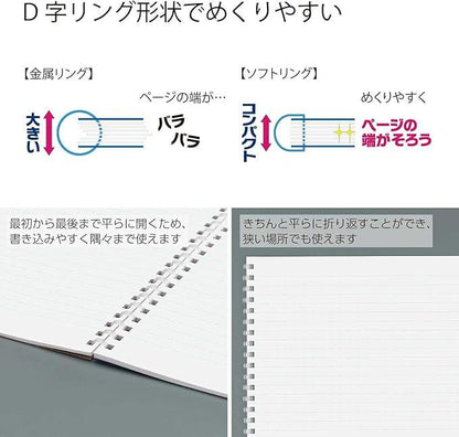 Kokuyo Soft Ring Notebook - NihonMura