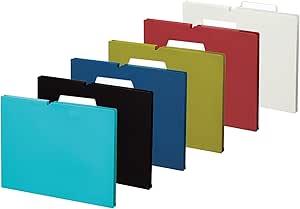 Kokuyo A4P-NEF15X6C Individual Folders NEOS A4, 0.6 in (15 mm), Sleeve Type, 6 Color Set - NihonMura