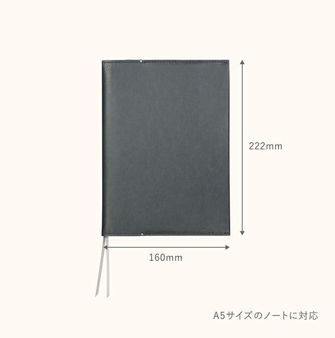 Kokuyo ME A5 Notebook Cover, KME-NC665DM GRAYISH BLACK - NihonMura