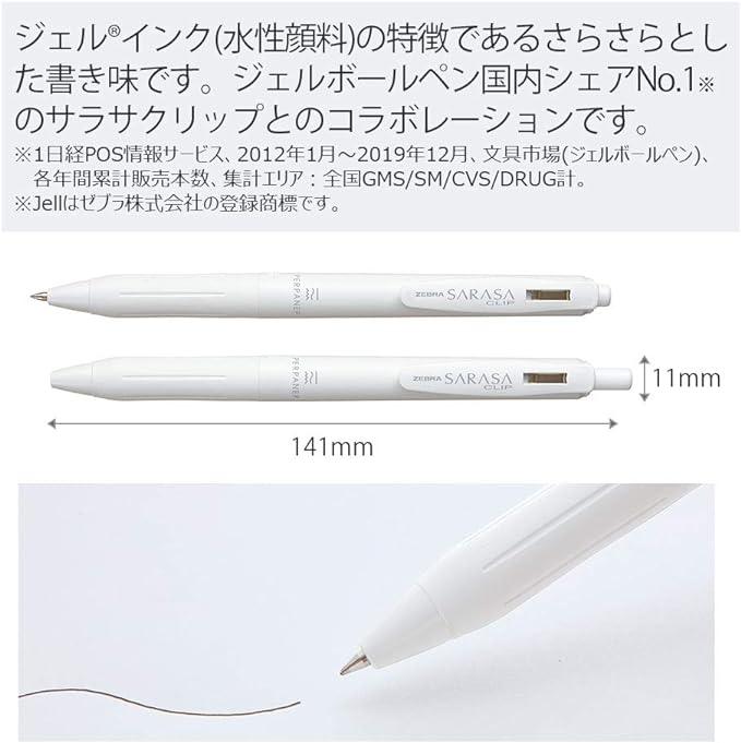 Kokuyo PER-SC05W-4P Ballpoint Pen, 0.5mm PERPANEP Sarasa Clip, Set of 4 - NihonMura