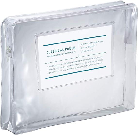 Kokuyo F-VBF230T Classical Pouch, A4 Case, Clear - NihonMura