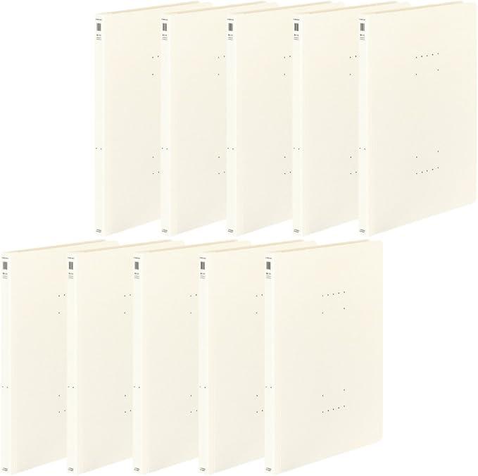 Kokuyo Flat File NEOS A4 10 Books, Off-White F-NE10WX10 - NihonMura