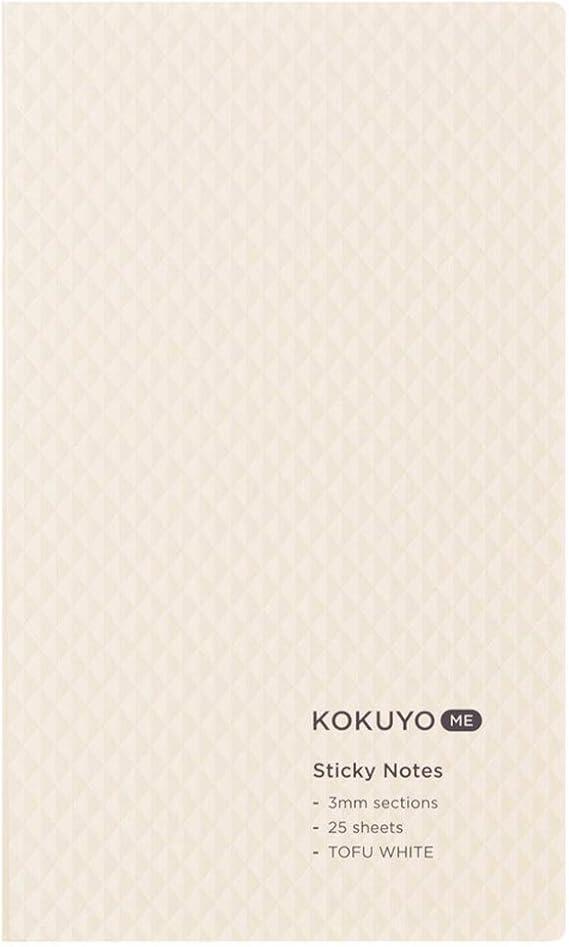 Kokuyo KME-FNT1S3W Sticky Notes, 25 Pieces, 0.1 inch (3 mm) Square, White - NihonMura