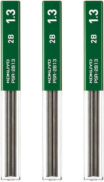 KOKUYO PSR-2B13-1PX3SET Mechanical Pencil Refill, 0.05 inch (1.3 mm), 2B, Set of 3 - NihonMura