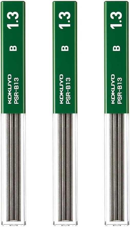 Kokuyo PSR-B13-1PX3SET Mechanical Pencil Refill, 0.05 inch (1.3 mm), B, Set of 3 - NihonMura