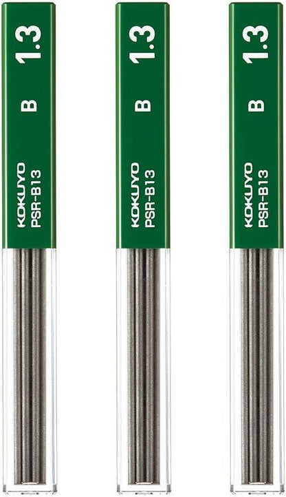 Kokuyo PSR-B13-1PX3SET Mechanical Pencil Refill, 0.05 inch (1.3 mm), B, Set of 3 - NihonMura