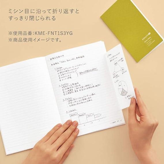 Kokuyo KME-FNT1S3YG Sticky Notes, 25 Pieces, 0.1 inch (3 mm) Square, Green - NihonMura