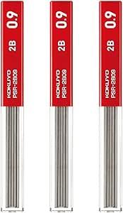 KOKUYO PSR-2B09-1PX3SET Mechanical Pencil Refill, 0.03 inch (0.9 mm), 2B, Set of 3 - NihonMura