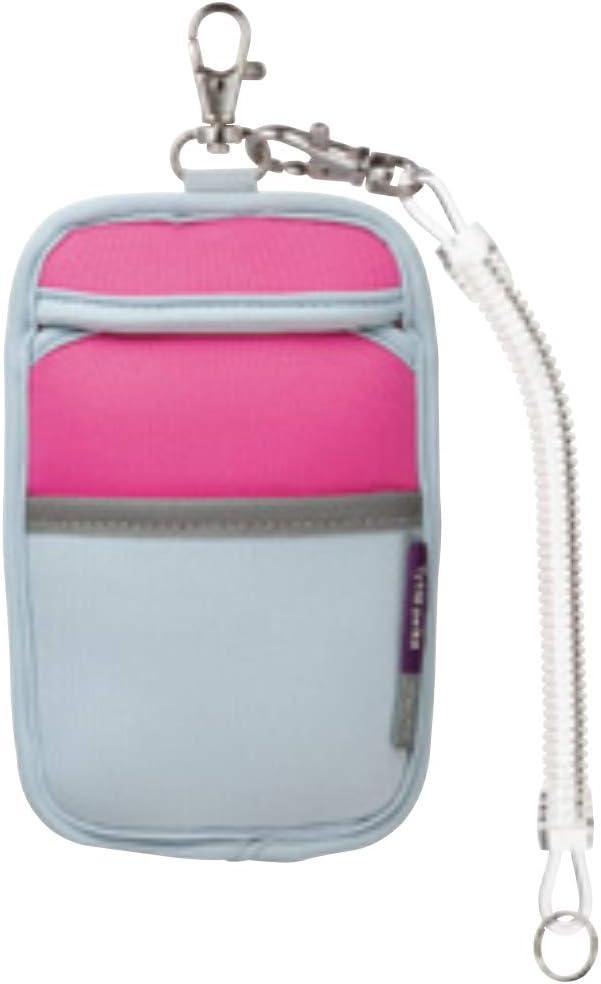 Kokuyo LSK-MP100-2 Multi-Pouch for School Bags, Pink x Gray - NihonMura