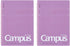 KOKUYO S131BT-VX2SET Campus Soft Ring Notebook, Dot Ruled, 50 Sheets, A5, Purple, 2 Pack - NihonMura