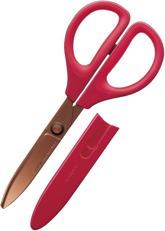 Kokuyo Scissors Saxa Titanium Glueless Blade Red Hasa-PT280R - NihonMura