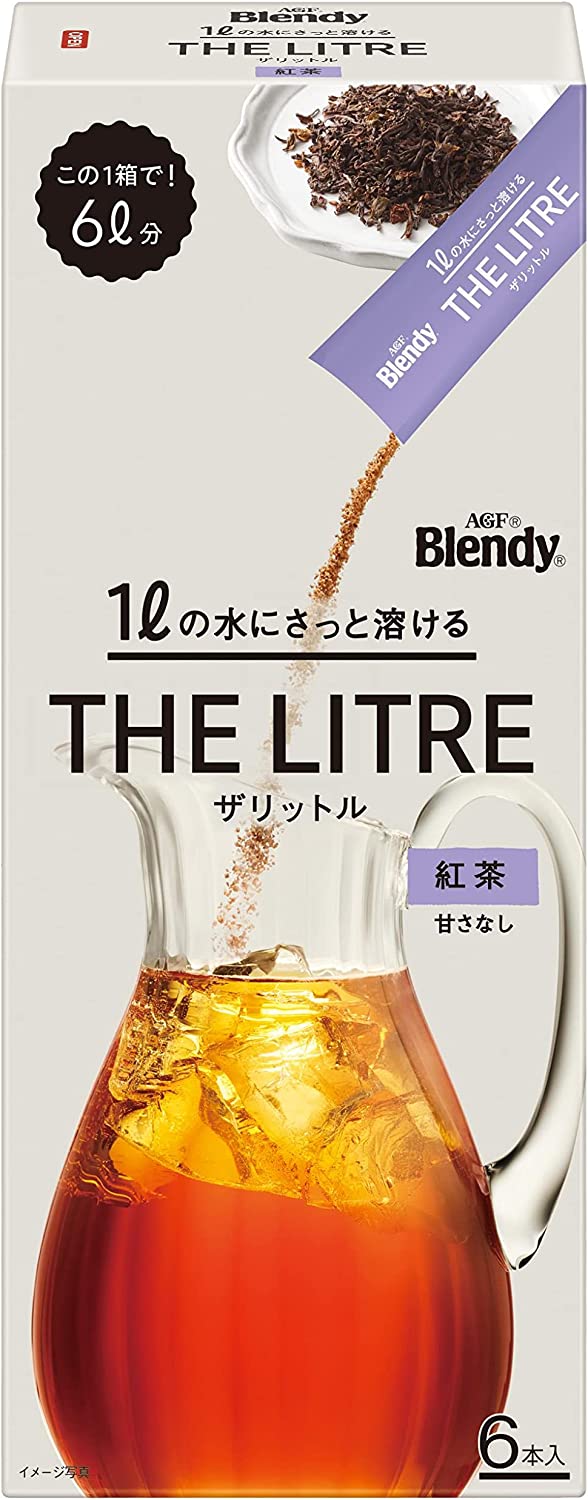AGF Blendy THE LITRE Black Tea 6P x 3 Boxes [Stick Tea] [No Tea Bag Required] - NihonMura