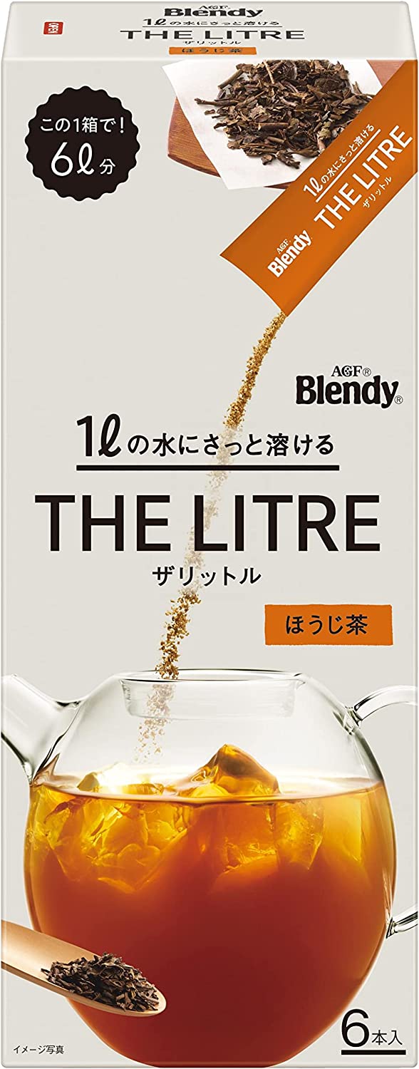 AGF Blendy THE LITRE Hojicha Roasted Green Tea Sticks a 6P x 3 Boxes [Stick Tea] [No Tea Bag Required] - NihonMura