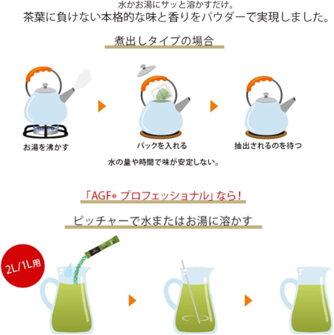 AGF Professional Scented Barley Tea for 1 Liter x10P [Sticks] - NihonMura
