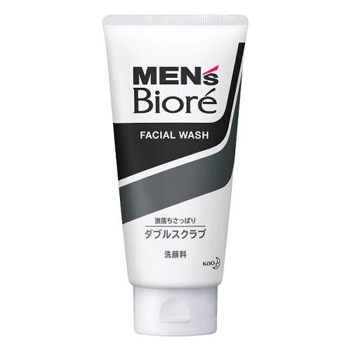 Biore Mens Facial Wash Double Scrub 130g - NihonMura