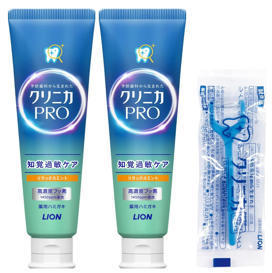 Clinica PRO [Quasi-drug] Hypersensitivity Care Toothpaste Relax Mint Toothpaste Fluorine 95g x 2 + Floss Included - NihonMura