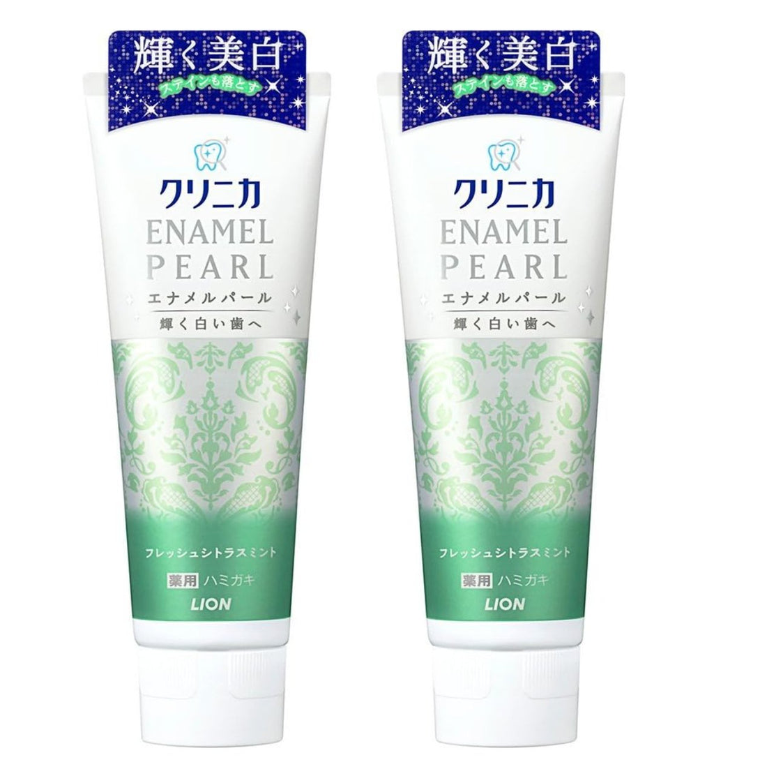 Clinica [Quasi-drug] Enamel Pearl Toothpaste Fresh Citrus Mint 130g x 2 - NihonMura