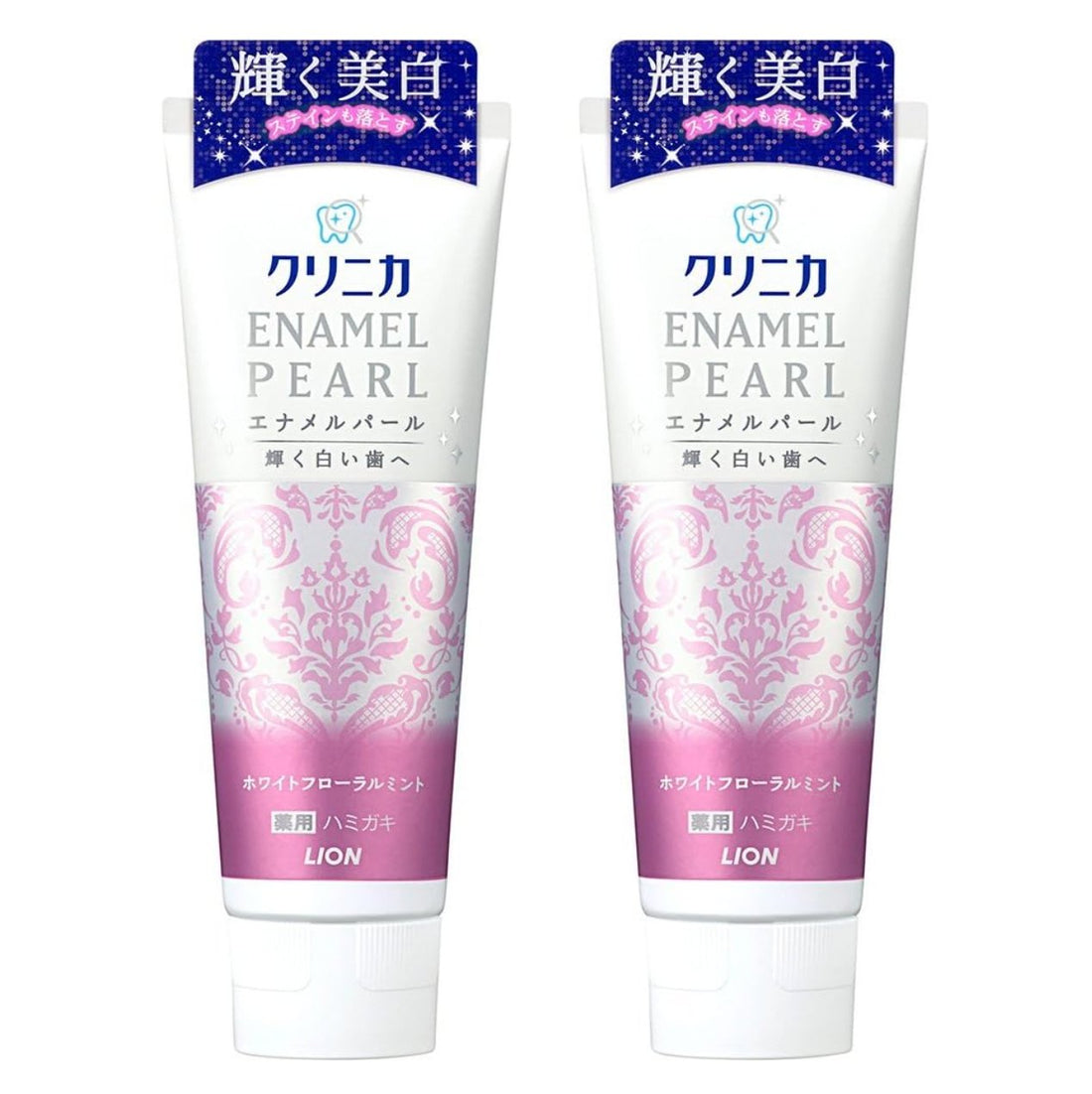 Clinica [Quasi-drug] Enamel Pearl Toothpaste White Floral Mint 130g x 2 - NihonMura