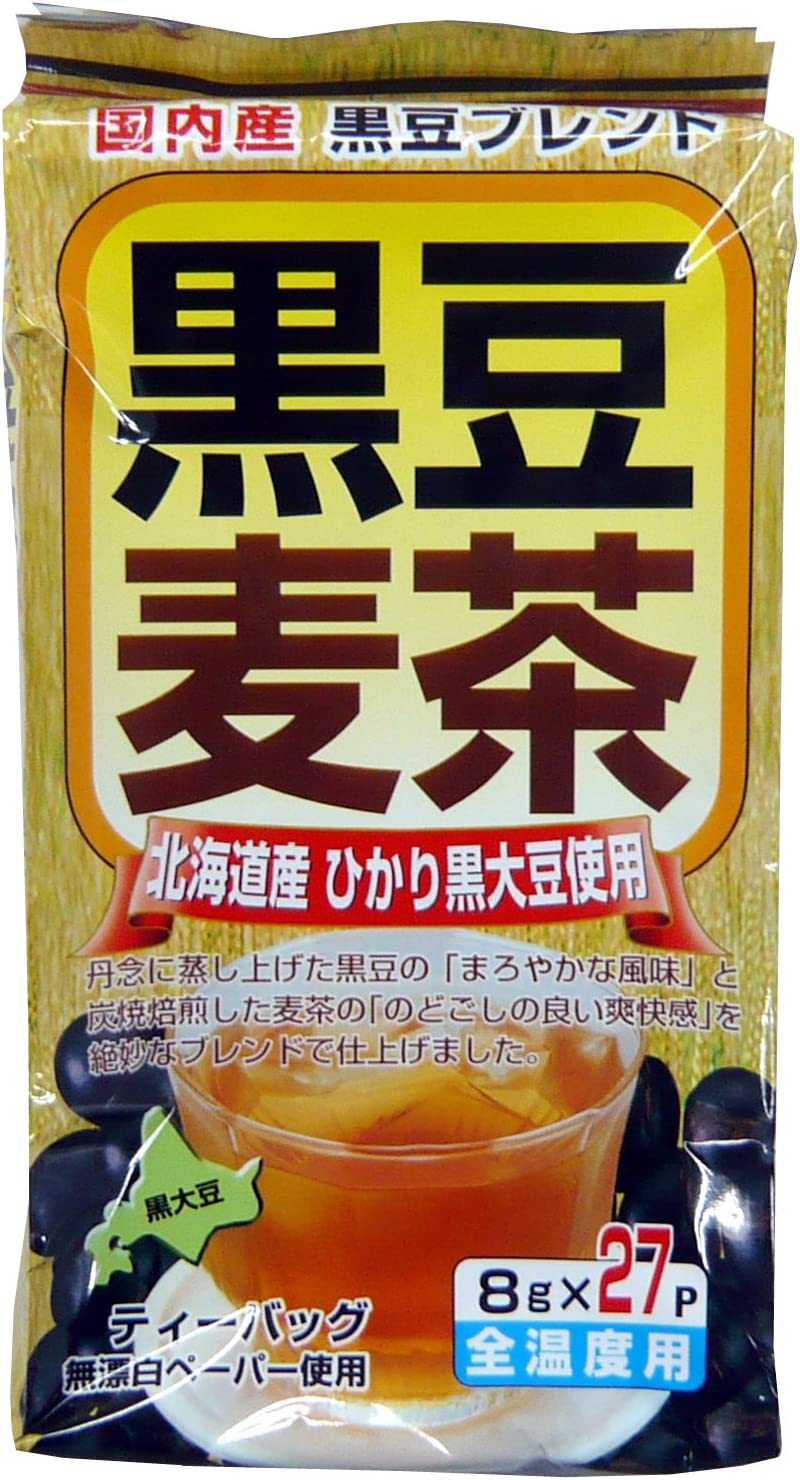 Domestic Black Soybean Barley Tea 8g x 27P by Kenchakan - NihonMura