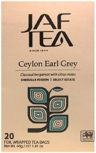 JAF TEA Ceylon Earl Gray Tea (Classical Bergamot with Citrus Notes) 2g x 20 Teabags - NihonMura