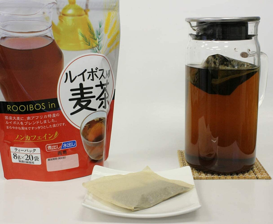 Juroen Barley Tea with Rooibos (Non-Caffeine) 8g x 20 Teabags x 5 Packs - NihonMura