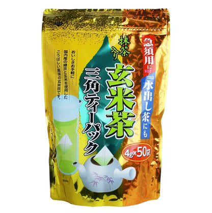 Juroen Matcha Genmaicha triangular tea pack 4g x 50 bags - NihonMura