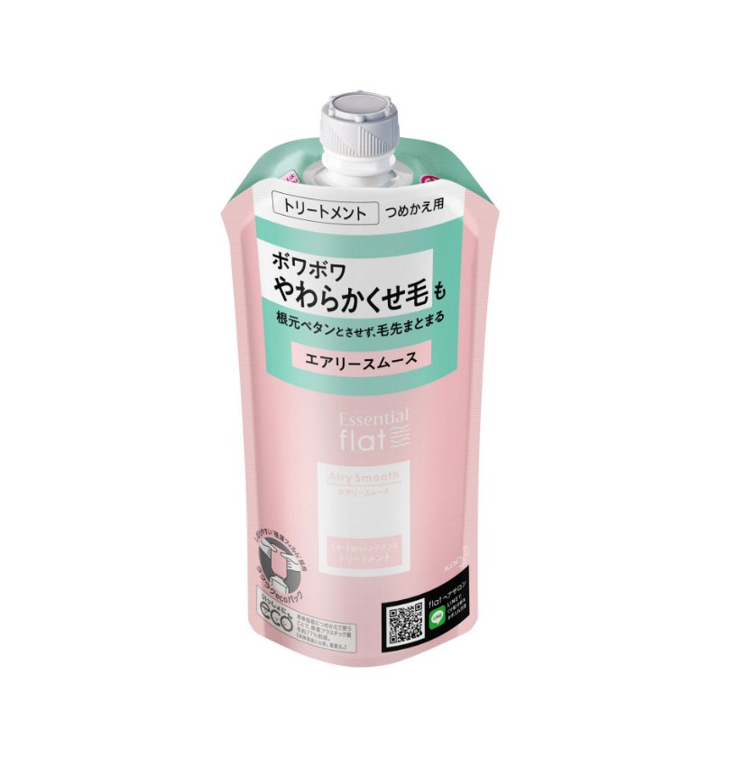 Kao Essential Flat Airy Smooth Treatment Refill 340ml - NihonMura