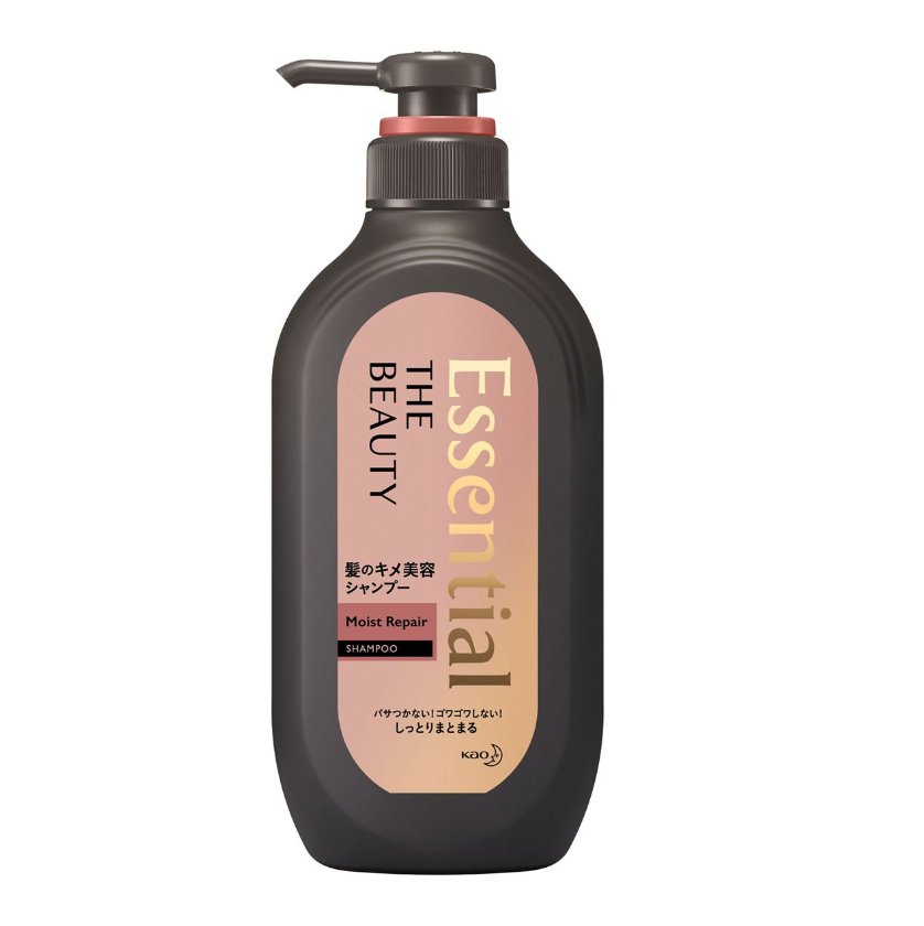 Kao Essential The Beauty Hair Texture Shampoo Moist Repair Pump 500ml - NihonMura