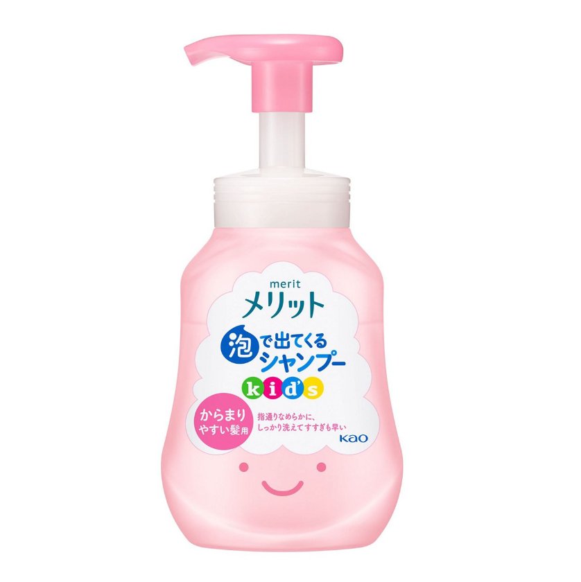 Kao Merit Bubble Shampoo Kids Easy to Tangle Hair Pump 300ml - NihonMura