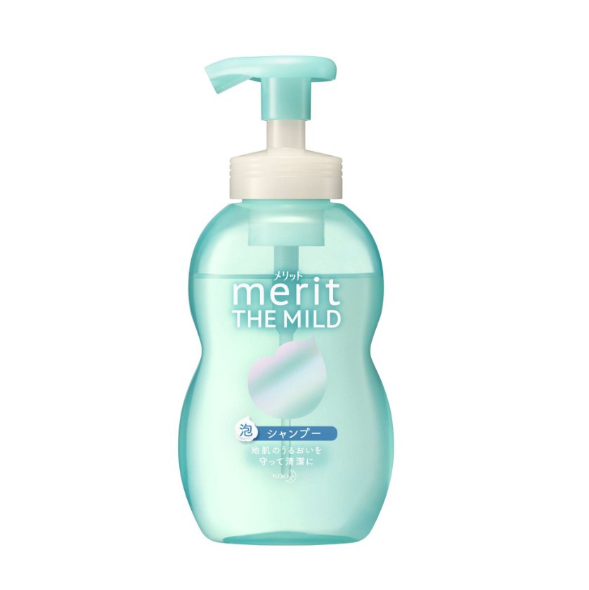 Kao merit the mild foam shampoo pump 540ml - NihonMura