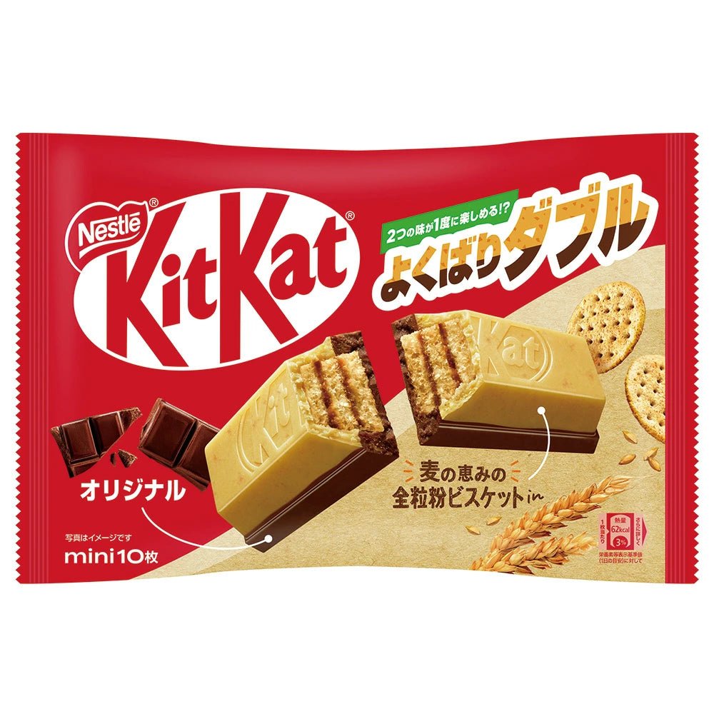 Kit Kat Mini Well-Balanced Double Whole Grain Biscuit in &amp; Original 10 pieces - NihonMura