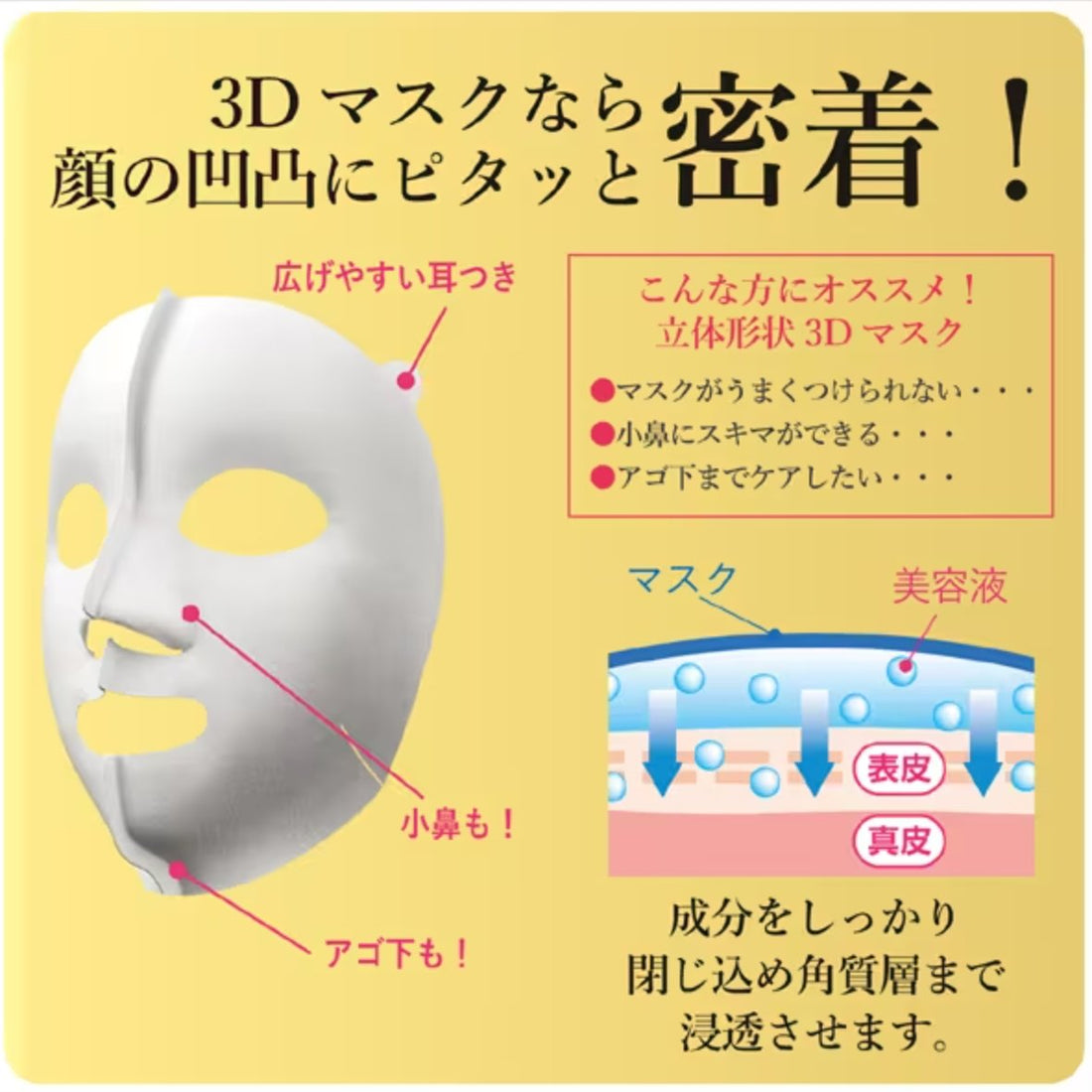 Kracie Hadabisei 3D Face Mask - Aging Care Moisture - NihonMura
