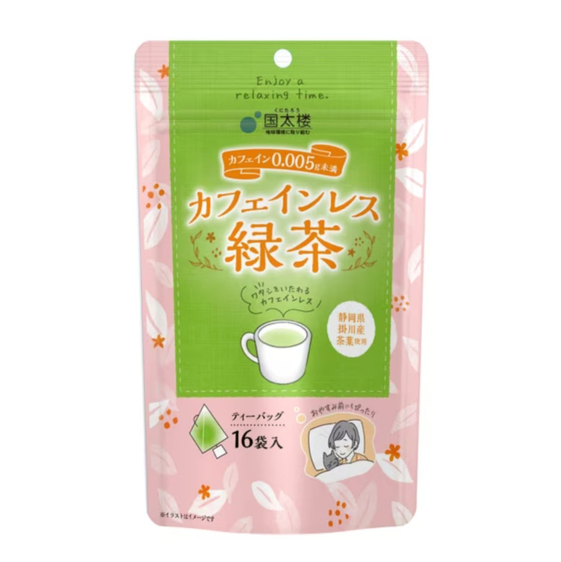 Kunitaro Decaffeinated Green Tea Triangular TB 28.8g (1.8g x 16 bags) - NihonMura