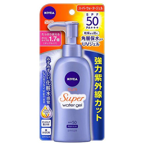 Nivea Sun Protect Super Water Gel Pump SPF 50/PA+++ 140ml - NihonMura