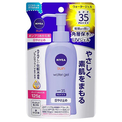 Nivea Sun Protect Water Gel Pump SPF 35/PA+++ 125ml - Refill - NihonMura