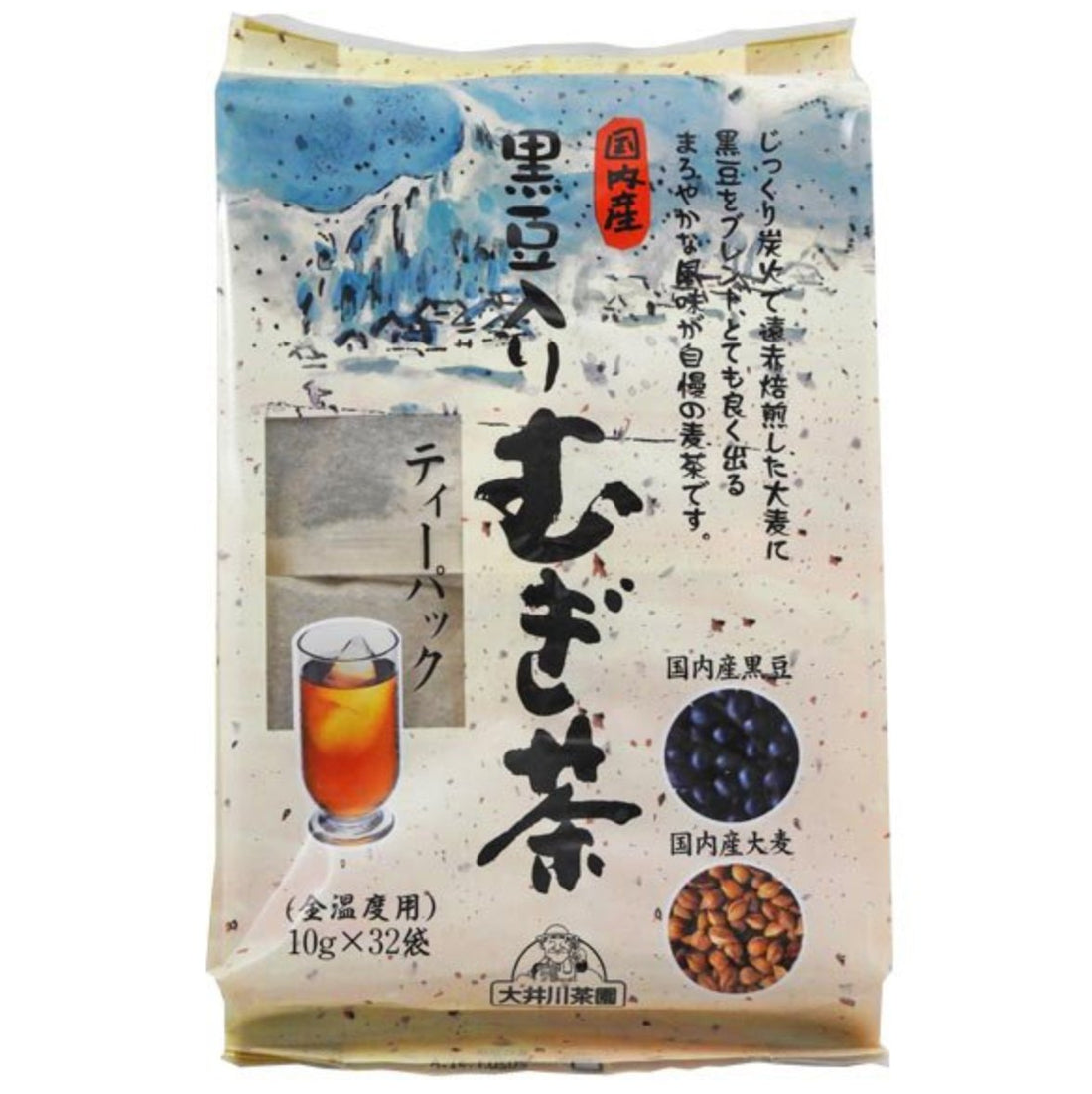 Oigawa Tea Garden Barley Tea Tea Bag with Black Beans 32P - NihonMura