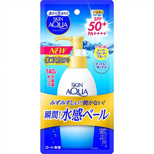 Skin Aqua Rohto Newer Model Super Moisture Gel Pump 140g - SPF50+/PA++++ - NihonMura