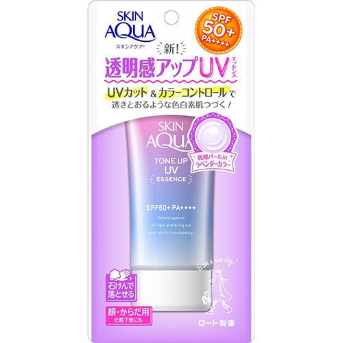 Skin Aqua Rohto Sunscreen Tone Up UV Essence SPF50+/PA++++ 80g - NihonMura