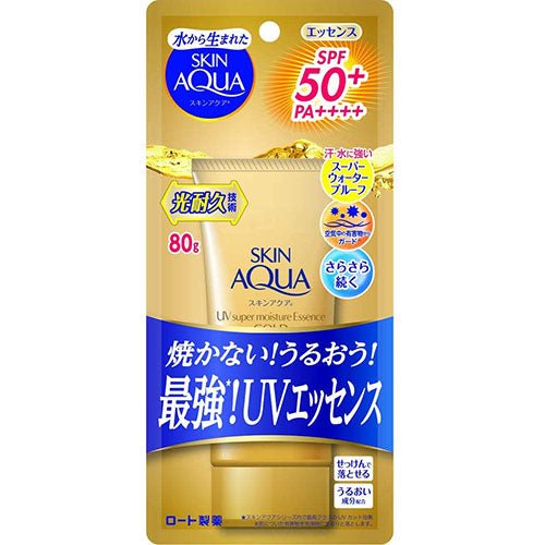 Skin Aqua UV Super Moisture Essence Gold SPF50+/ PA++++ 80g - NihonMura